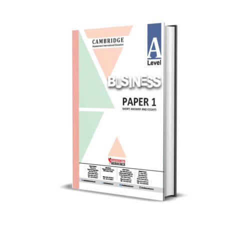 A Level Business 9609 Paper 1 Yearly | 2021-2024 | Ring Bind | Mark Scheme