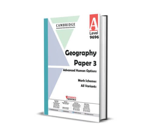 A Level Geography 9696 Paper 3 Yearly | 2017-2022 | Ring Bind | Mark Scheme