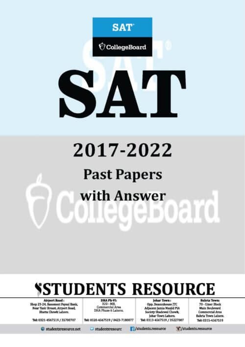 SAT College Board Actual Past Papers with Answers and Detailed Explanaions from March 2017 to May 2022